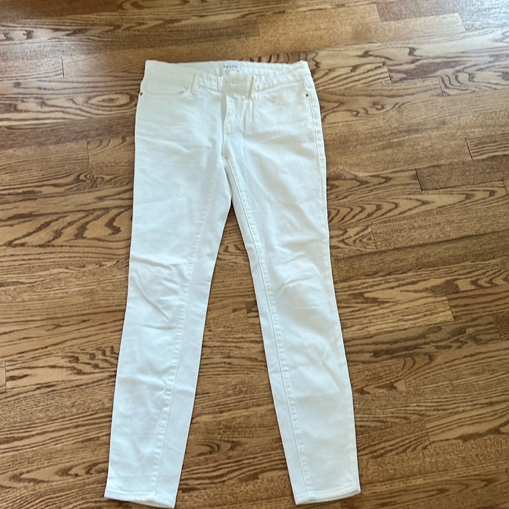 Frame white jeans